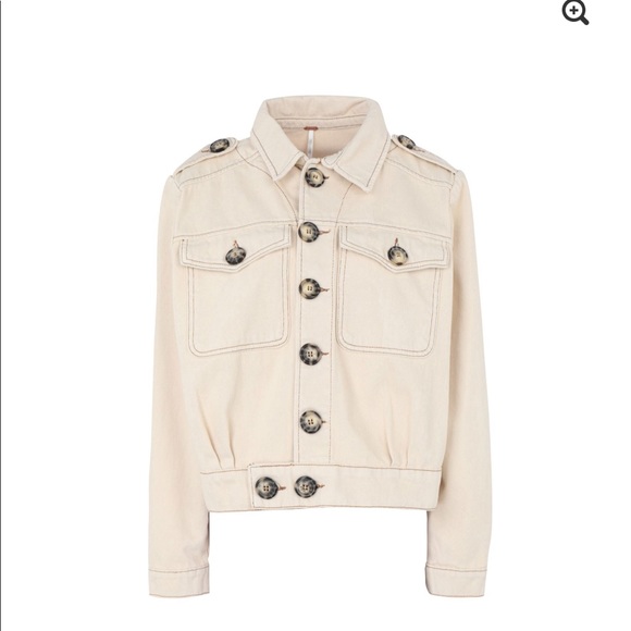 Free People Ivory Denim Jacket - Picture 8 of 8